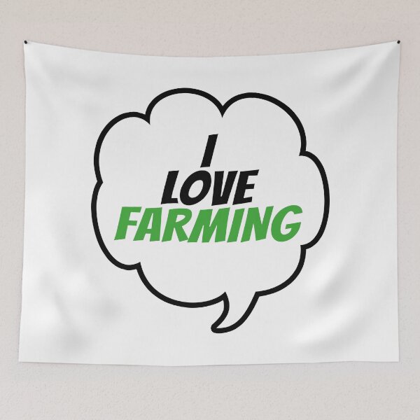 Item preview, I Love farming (Speech Bubble) designed and sold by SassyClassyMe.