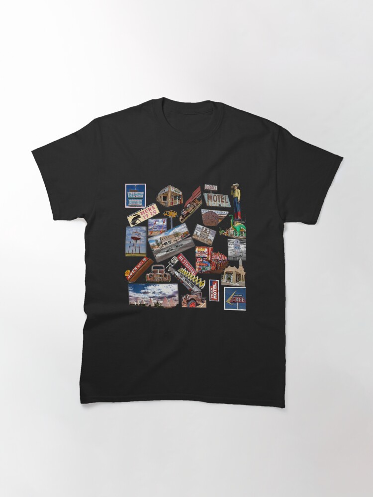 Thumbnail 2 of 7, Classic T-Shirt, Route 66 Highlights Montage designed and sold by Warren Paul Harris.