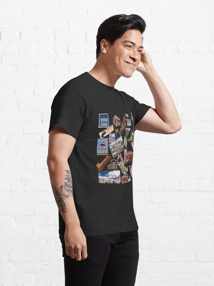 Thumbnail 5 of 7, Classic T-Shirt, Route 66 Highlights Montage designed and sold by Warren Paul Harris.