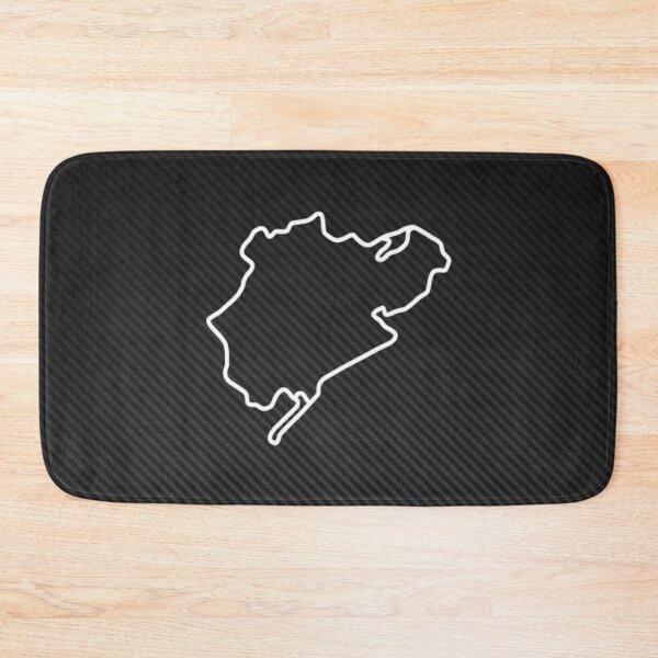 Item preview, Old Nürburgring Nordschleife Layout Carbon Fiber Poster – Green Hell Track Map designed and sold by Road To Track.