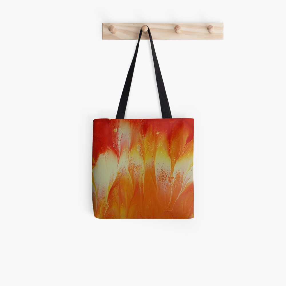 Campfire: fluid acrylic pour art Tote Bag