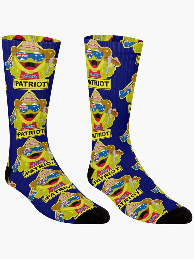 Thumbnail 3 of 5, Socks, Toad Rage! THE PATRIOT designed and sold by Dion  Summergreene.