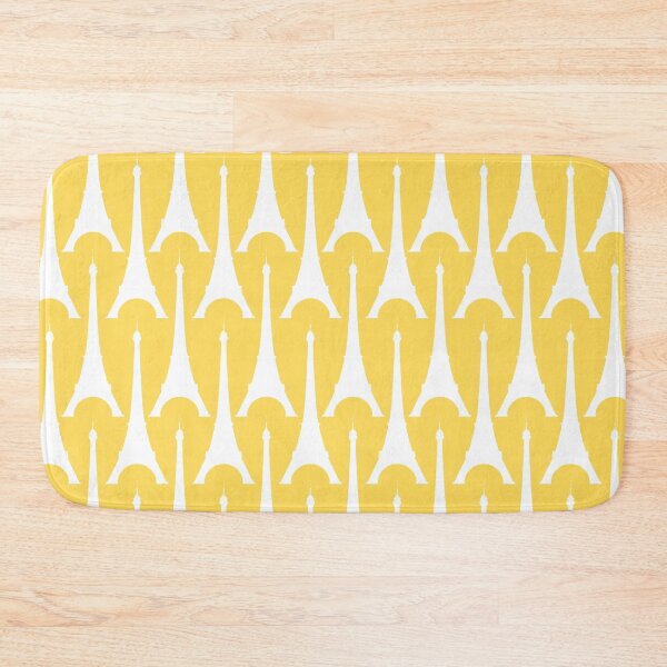 Item preview, Eiffel Tower White Silhouette On Mustard Yellow designed and sold by rewstudio.