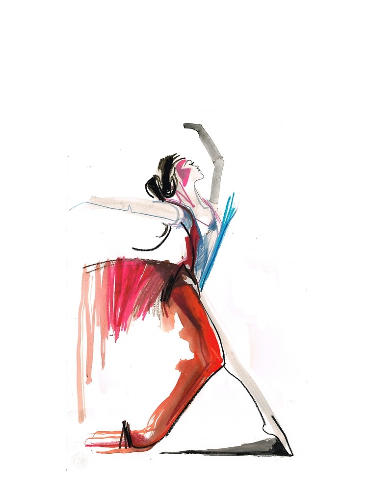 Expressive Ballerina Dance Drawing by CatarinaGarcia