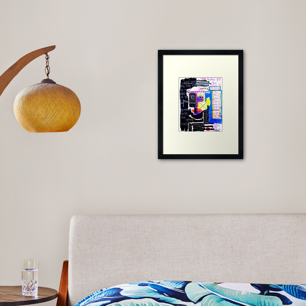 Too Much Black Framed Art Print