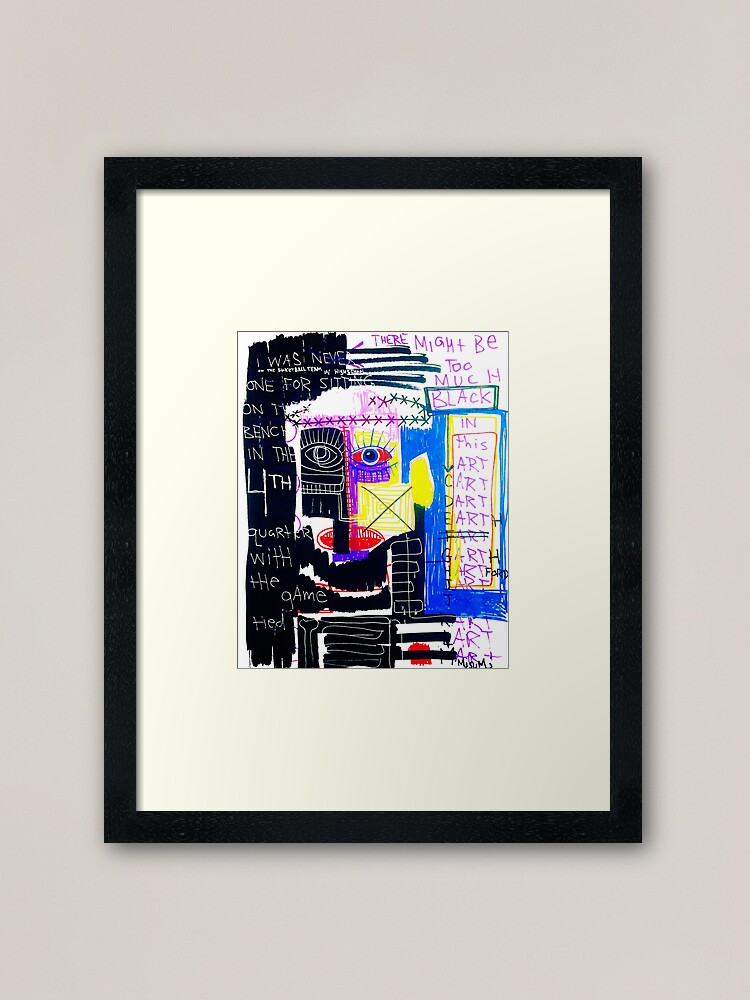 Alternate view of Too Much Black Framed Art Print
