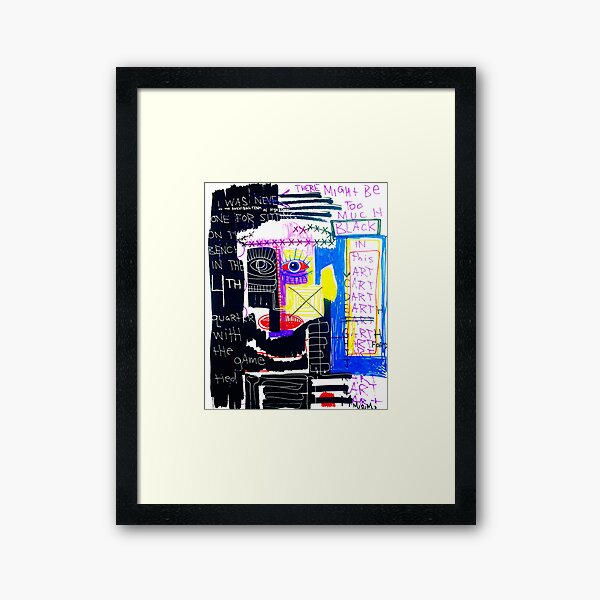 Too Much Black Framed Art Print