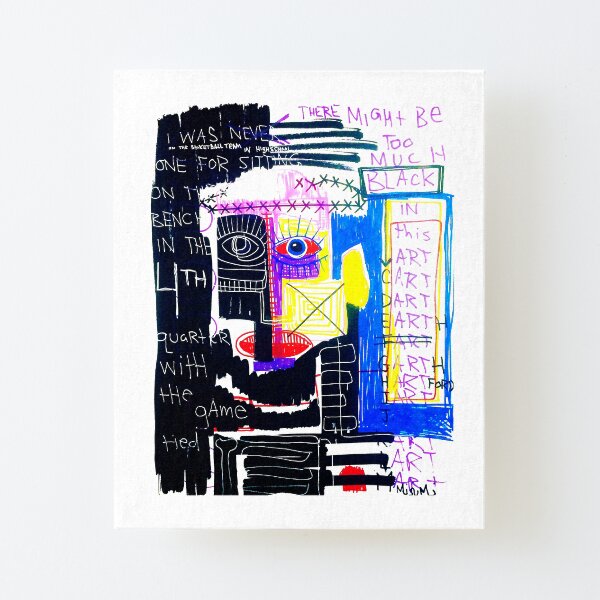Too Much Black Canvas Mounted Print