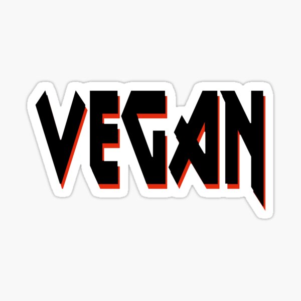 Vista previa del artículo con la obra «Vegano - Metal», diseñado y vendido por GreenSlate.