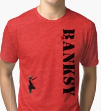 Banksy - litte girl, red balloon Tri-blend T-Shirt