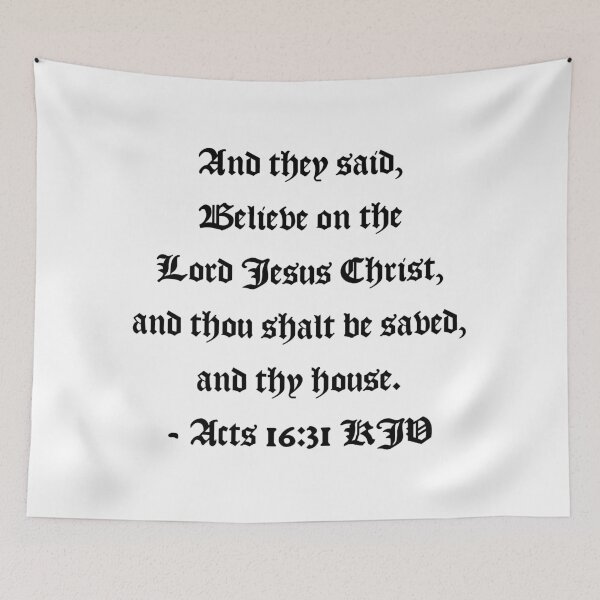 Item preview, Acts 16:31 KJV - AV 1611 Black Text designed and sold by VerShirts.