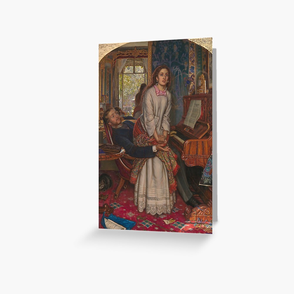 William Holman Hunt The Awakening Conscience Greeting Card By Vakashop Redbubble