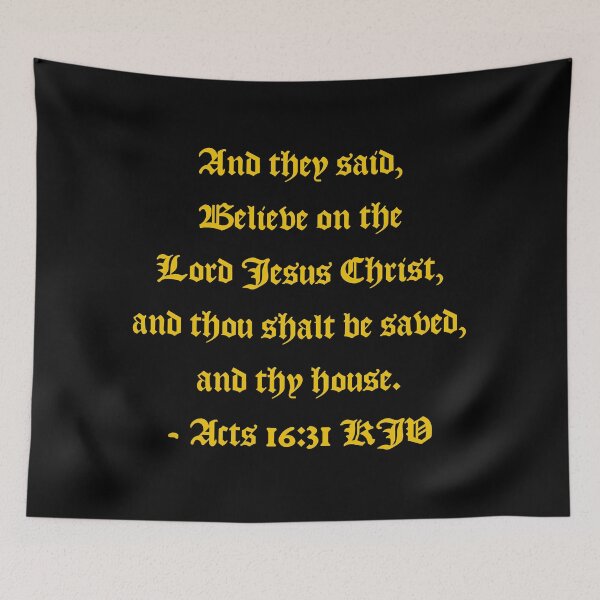 Item preview, Acts 16:31 KJV - AV 1611 Gold Text designed and sold by VerShirts.