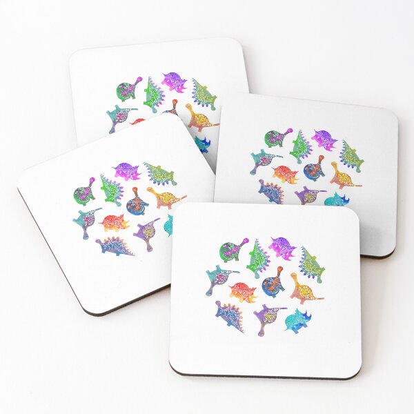 Item preview, watercolour dinosaurs circle - by Escarlata Fuster designed and sold by escarlatafuster.