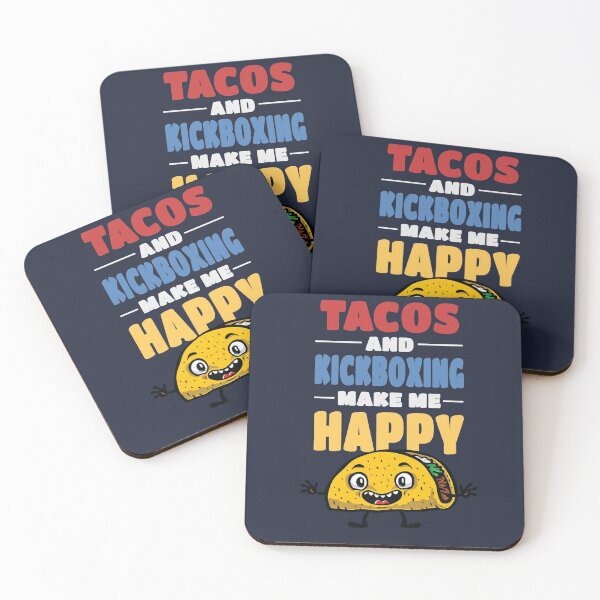 Item preview, Tacos And Kickboxing Make me Happy - Kickboxing Lovers designed and sold by trendo.