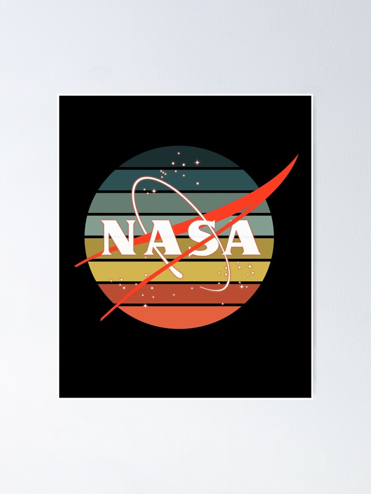 Vintage Retro Nasa Logo Design Usa Nasa Logo Poster By Bullish Bear Redbubble