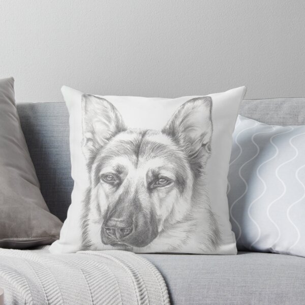 Item preview, Barney, Merlin and Sadie - GSD portraits designed and sold by lizblackdowding.