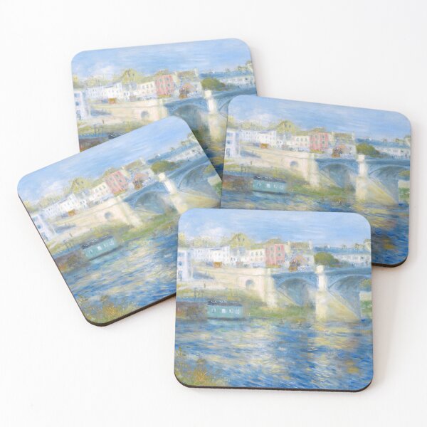 The Bridge at Chatou by Pierre-Auguste Renoir Coasters (Set of 4)