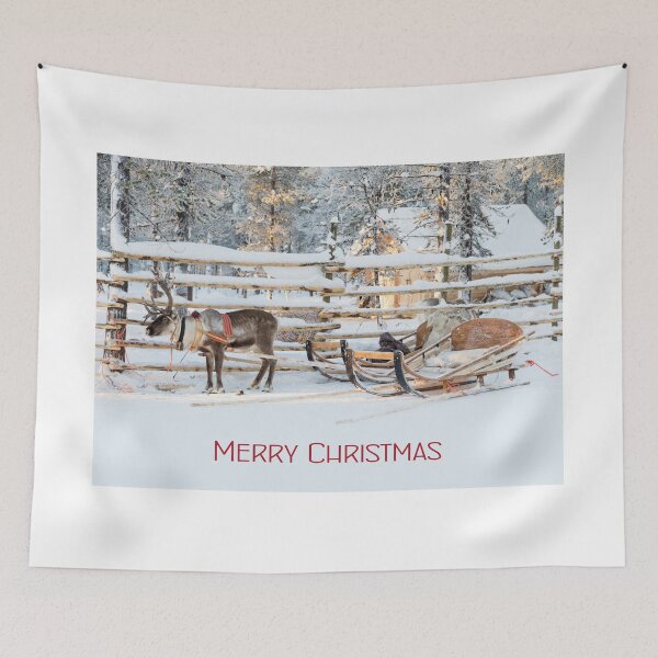 Item preview, Raindeer sleigh, waiting for Santa designed and sold by Delphimages Art.