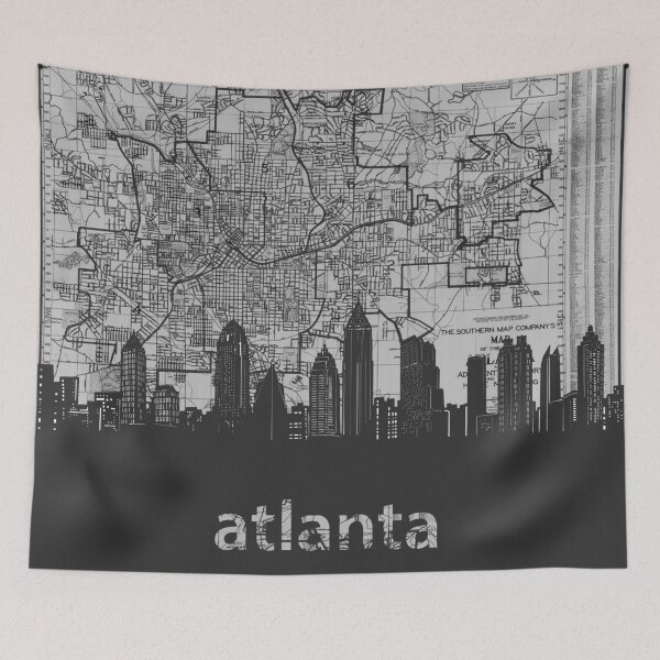 Item preview, atlanta skyline designed and sold by BekimART.