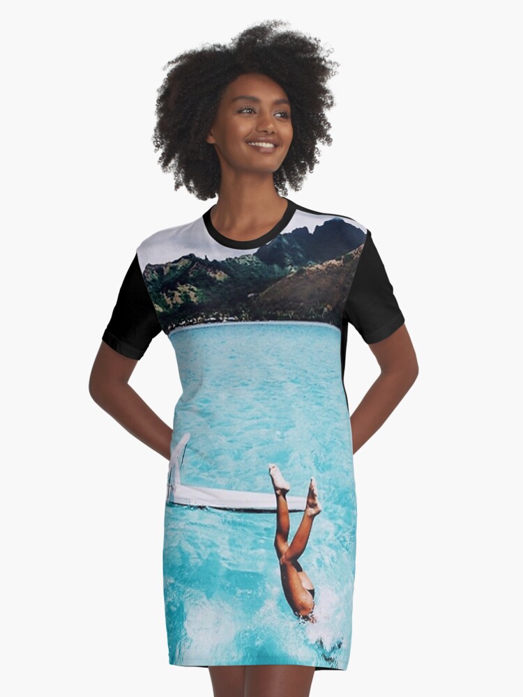 plunge t shirt dress