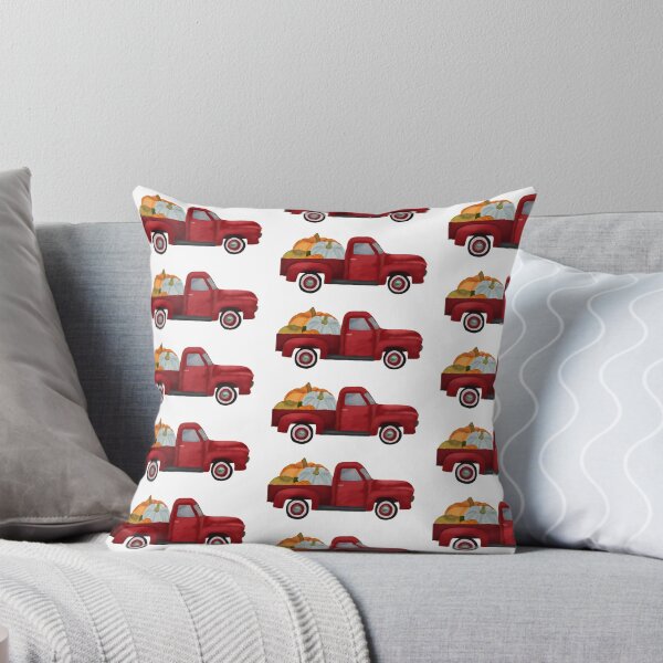 Item preview, Red pick up truck & pumpkins designed and sold by CharlieCreates.