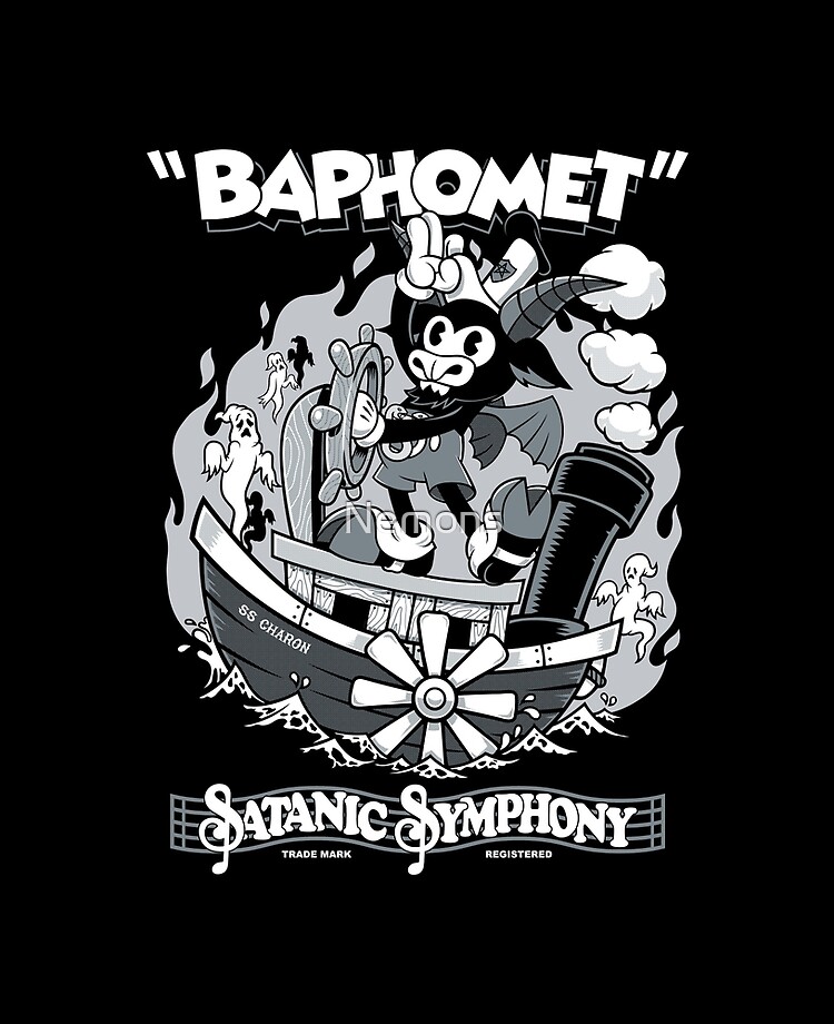 Vintage Cartoon Baphomet Steamboat Baphy Occult Satanic Symphony Ipad Case Skin By Nemons Redbubble