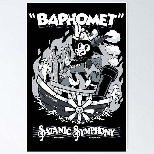 Item preview, Vintage Cartoon Baphomet - Steamboat Baphy - Occult - Satanic Symphony designed and sold by Nemons.