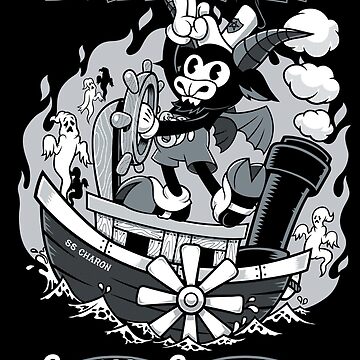 Artwork thumbnail, Vintage Cartoon Baphomet - Steamboat Baphy - Occult - Satanic Symphony by Nemons