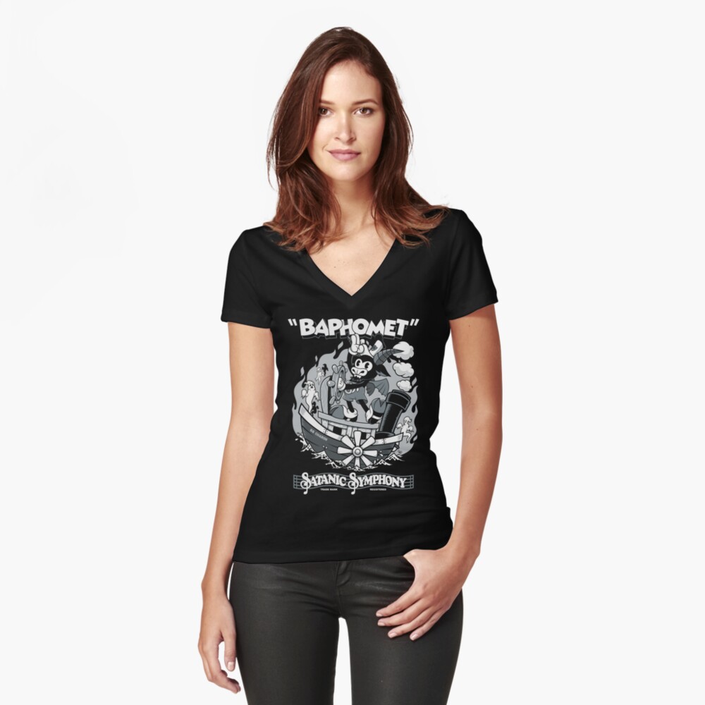 Item preview, Fitted V-Neck T-Shirt designed and sold by Nemons.