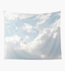 weiße Wolken Wandbehang