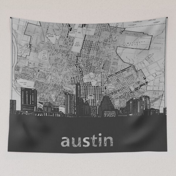 Item preview, austin skyline designed and sold by BekimART.
