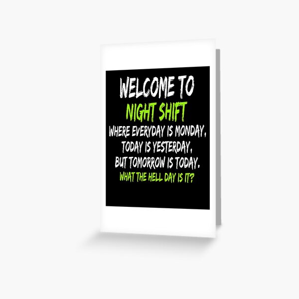 Funny Night Shift Meme - Team Night Shift Card