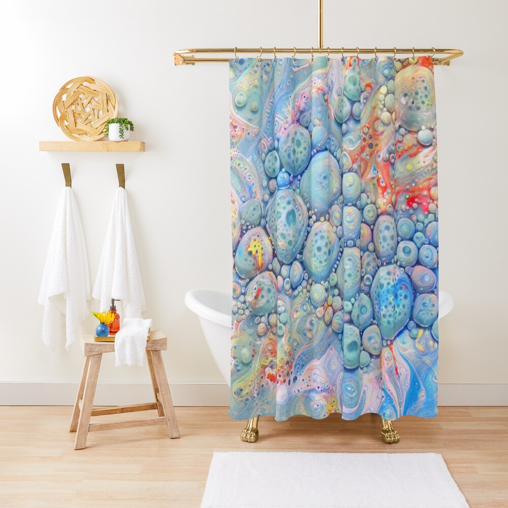Abstraction #B Neural Networks Shower Curtain