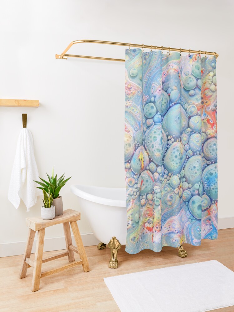 Alternate view of Abstraction #B Neural Networks Shower Curtain