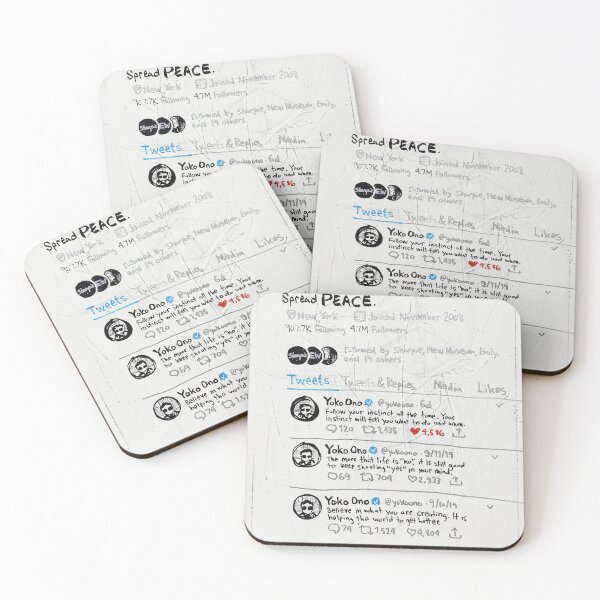 Item preview, Three Consecutive Tweets by Yoko Ono designed and sold by mijumi.
