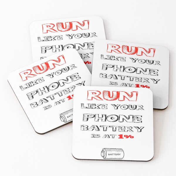 Item preview, Run Like Your Phone Battery is at 1% designed and sold by Liss Art Studio.