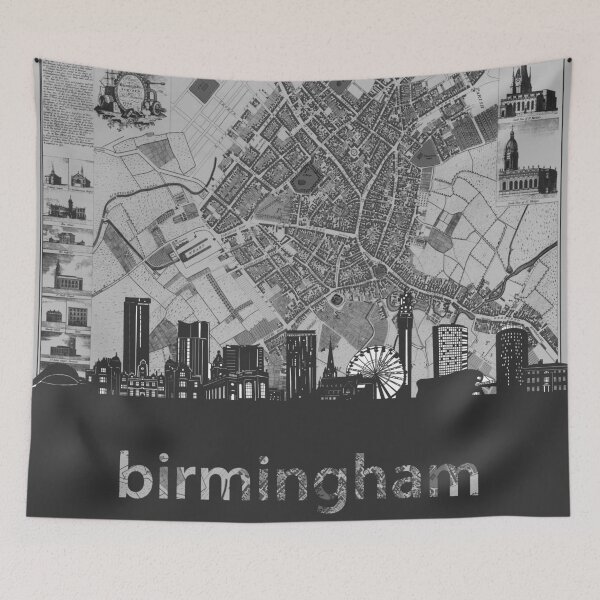 Item preview, birmingham skyline designed and sold by BekimART.