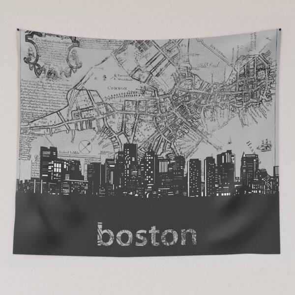 Item preview, boston skyline designed and sold by BekimART.