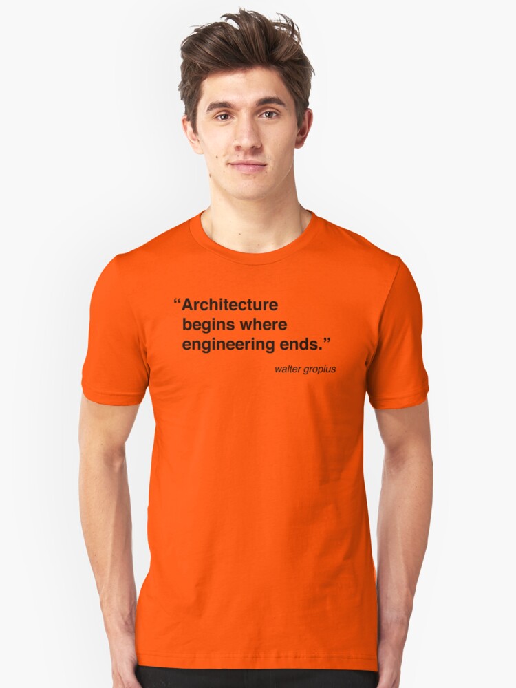 Alternate view of Architecture Quote - Walter Gropius Slim Fit T-Shirt
