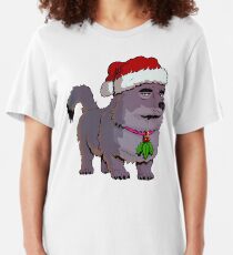 'Anubis: Dog of Death' Christmas Slim Fit T-Shirt