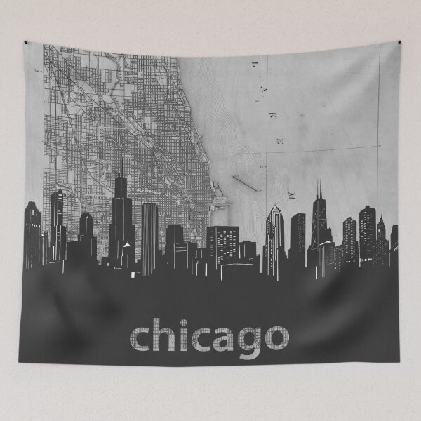 Item preview, chicago skyline designed and sold by BekimART.