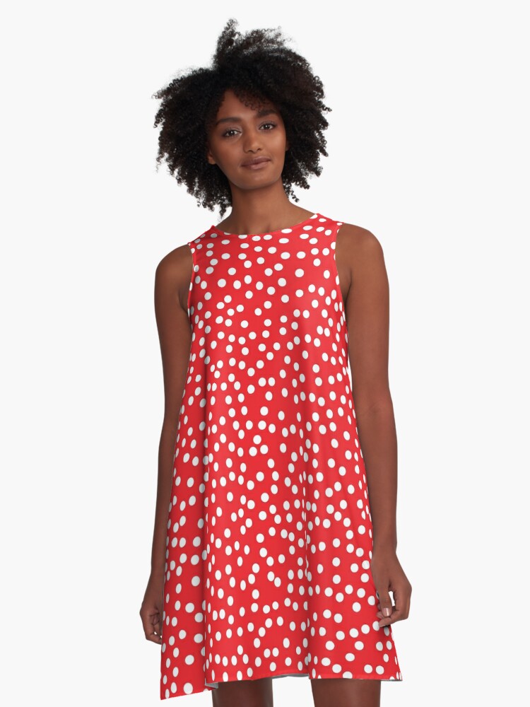 retro red polka dot dress