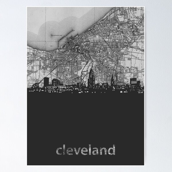 Item preview, cleveland skyline designed and sold by BekimART.