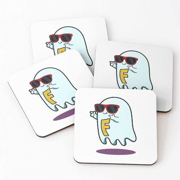 Item preview, Alphabet Letter F Totally Cool Ghost designed and sold by kidsmonogram.