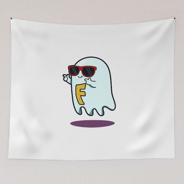 Item preview, Alphabet Letter F Totally Cool Ghost designed and sold by kidsmonogram.