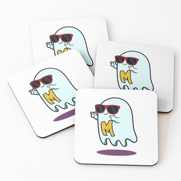 Item preview, Alphabet Letter M Totally Cool Ghost designed and sold by kidsmonogram.