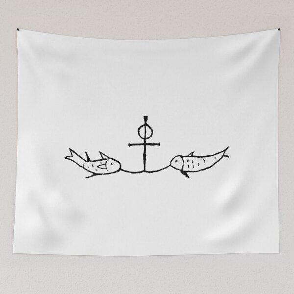 Item preview, Fish on an Anchor/Cross - Light Background designed and sold by VerShirts.