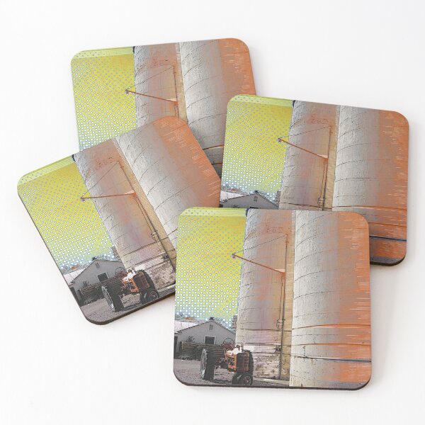 Item preview, Farmhouse art, country art, Modern silo & tractor pop art farm photography 1 designed and sold by thecheekypixel.