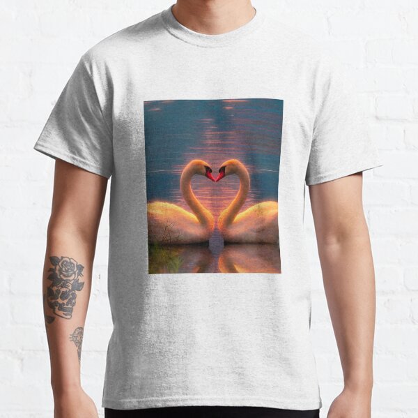 Item preview, Two swans making a heart with their necks designed and sold by With My Hands By K.